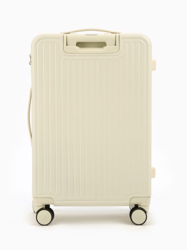 Чемодан 24 Чемодан 24", PС, 42*27*66, отд на молнии, код замок, 4 колеса, белый