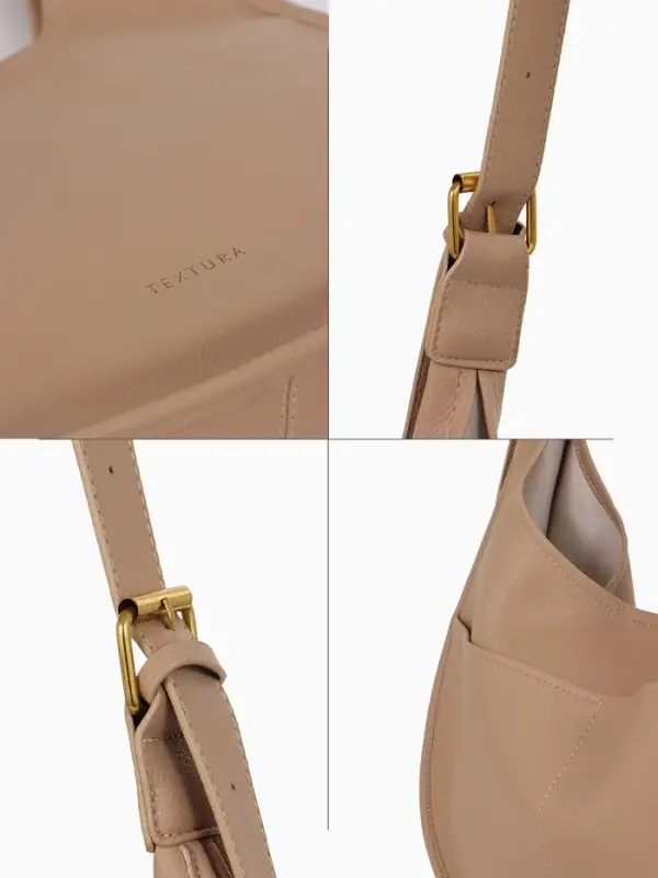 Сумка - мешок женская TEXTURA, на магните, с косметичкой, 34&times;12&times;27 см, бежевая