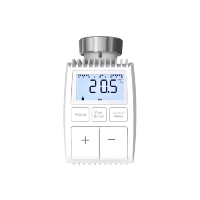Термостатическая головка MOES ZTRV-ZX-TV01 Zigbee, дисплей, поддержание температуры, таймер Термостатическая головка MOES ZTRV-ZX-TV01 Zigbee, дисплей, поддержание температуры, таймер