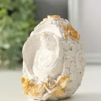 Фигура "Дева" размер 8х6 см, белый с позолотой ,гипс Фигура "Дева" размер 8х6 см, белый с позолотой ,гипс