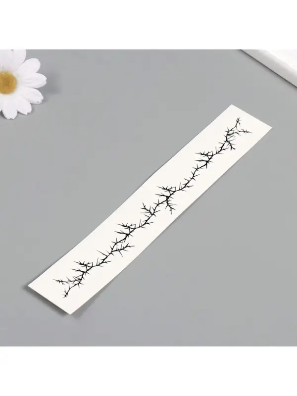 Переводная тату на тело чёрная «Браслет. Шипы», 20×3 см Переводная тату на тело чёрная «Браслет. Шипы», 20×3 см