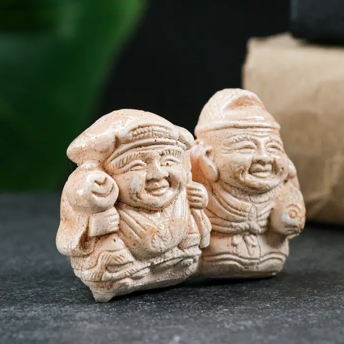 Фигурка &laquo;Дайкоку и Эбису&raquo;, слоновая кость, 6&times;3&times;4 см