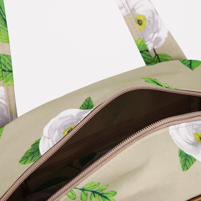 Сумка дорожная женская на молнии, наружный карман, цвет бежевый Сумка дорожная женская на молнии, наружный карман, цвет бежевый