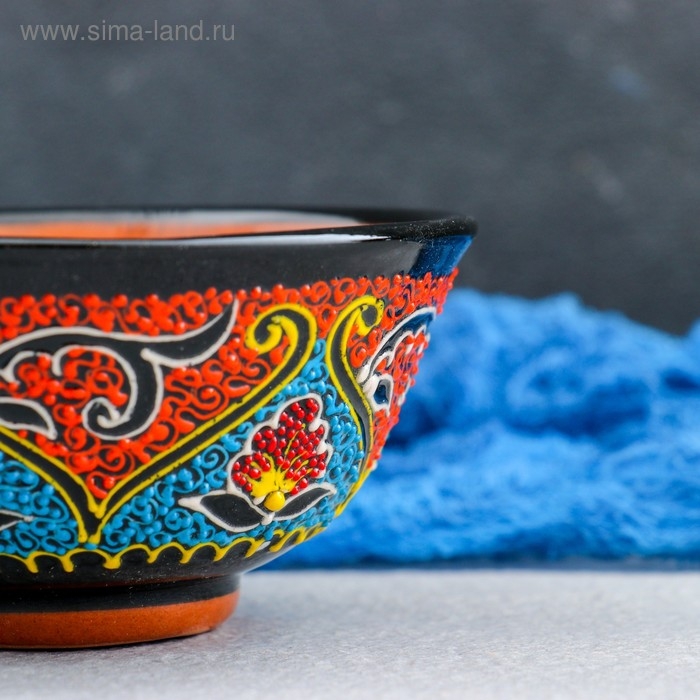 Пиала чайная Риштанская керамика Пиала чайная Риштанская керамика "Самарканд" большая, 11 см, микс