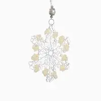 Ёлочная игрушка &laquo;Зимнее волшебство. Снежинка ажурная&raquo;, d=12 см, прозрачный, МИКС