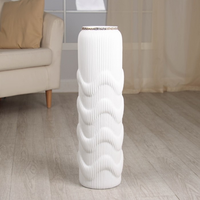 Ваза керамика напольная Ваза керамика напольная "Кэйлеб" горизонталь, 60 см, белый