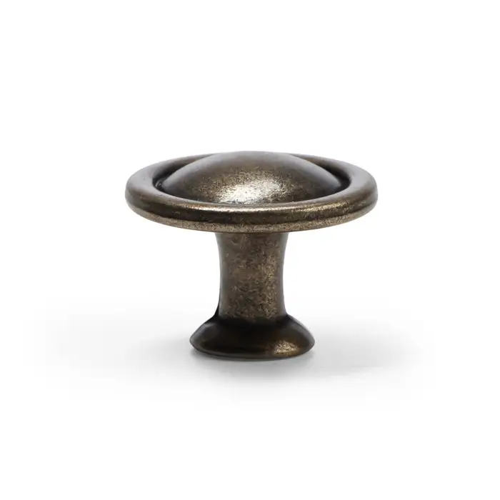 Ручка-кнопка ТУНДРА РК118AB, d=30 мм, бронза