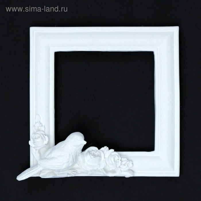 Фоторамка "Квадратная с птичками", белая