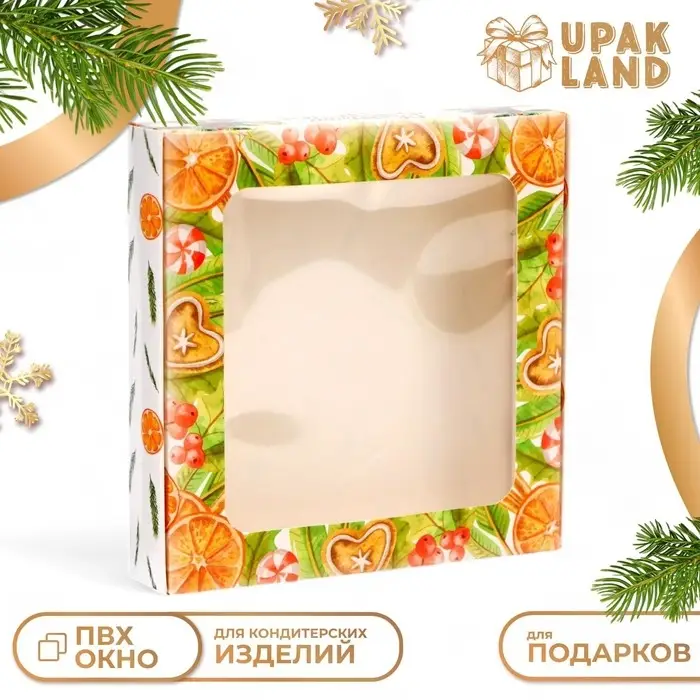 Подарочная коробка сборная с окном «Пусть сбываются мечты», 16×16×3 см Подарочная коробка сборная с окном «Пусть сбываются мечты», 16×16×3 см