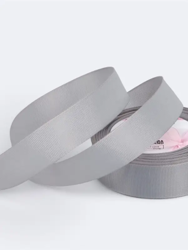 Лента репсовая, 25 мм, 23&plusmn;1 м, светло-серая №3