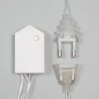 Гирлянда &laquo;Бахрома&raquo; 2.4&times;0.9 м с насадками &laquo;Олень&raquo;, IP20, прозрачная нить, 138 LED, свечение тёплое белое, 8 режимов, 220 В