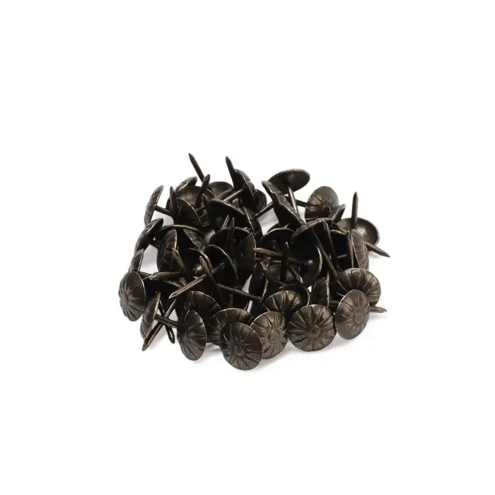 Гвозди ТУНДРА, декоративные, обивочные, фактурные, 11×16 мм, бронза, фасовка 50 шт. Гвозди ТУНДРА, декоративные, обивочные, фактурные, 11×16 мм, бронза, фасовка 50 шт.