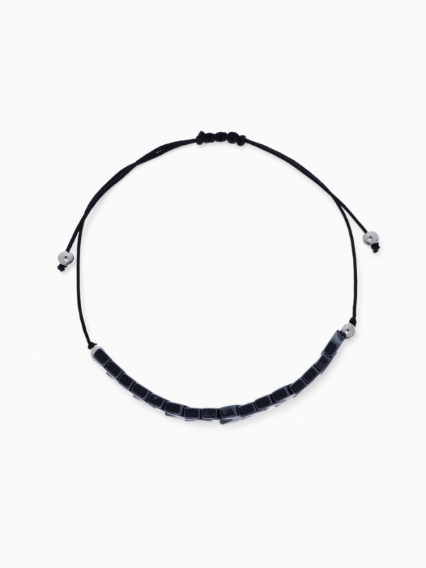 Браслет-оберег «Гематит» ассорти форм (неделимая фасовка 12 шт., цена за шт.), цвет серый