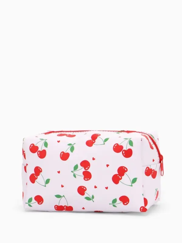 Косметичка дор Вишня 19*10*11, отд на молнии, белый