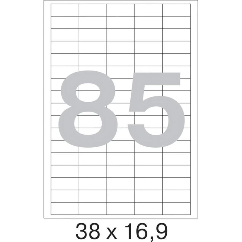 Этикетки самоклеящиеся Promega Label Premium 38х16,9мм 85шт/л А4 (100л/уп)