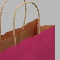 Пакет под бутылку бумажный &laquo;Розовый&raquo;, 15&times;39&times;8 см, 80 г/м&sup2;