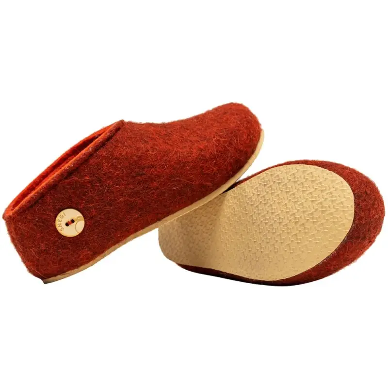 Домашние валенки Cant, красно-коричневые (терракот), размер 35