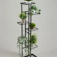 Подставка для цветов Greengo, 7 полок, 43&times;22&times;126 см, напольная, металл, чёрная