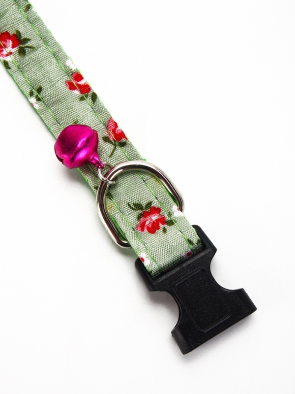 Ошейник Ошейник "Цветочный вайб", 40 х 1,5 см, зелёный
