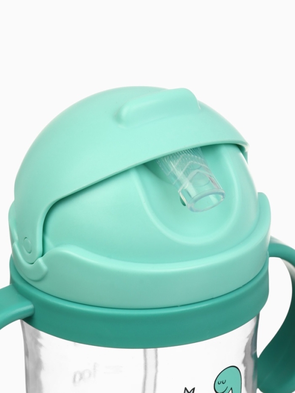 Mum&Baby, Поильник- непроливайка с трубочкой, дракоша, бирюзовый SL-07275B