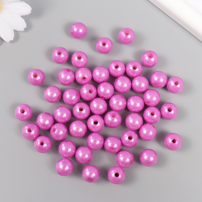 Набор бусин Набор бусин "Жемчуг" d 12 мм, 250 гр, сиреневый