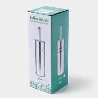 Ёршик для унитаза с подставкой &laquo;Звёзды&raquo;, 9&times;10&times;40 см, хром