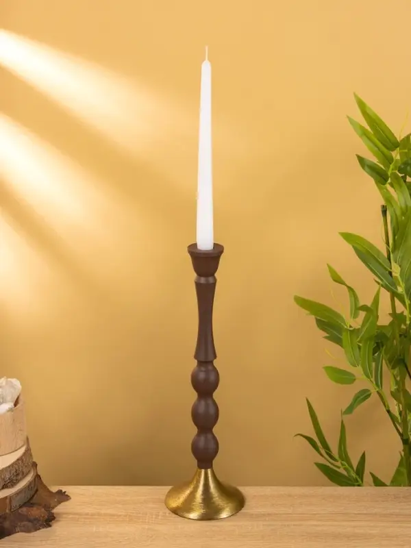 Подсвечник на 1 свечу "Шоколад" 10,5х10,5х34,5 см