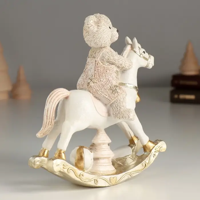 Фигурка полистоун &laquo;Мишка на коне&raquo;, 13&times;6.5&times;15 см