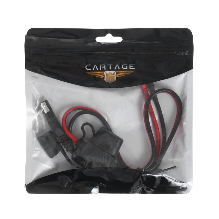 Провод соединительный, разъем SAE, предохранитель стандарт 15А, провод 60 см Провод соединительный, разъем SAE, предохранитель стандарт 15А, провод 60 см