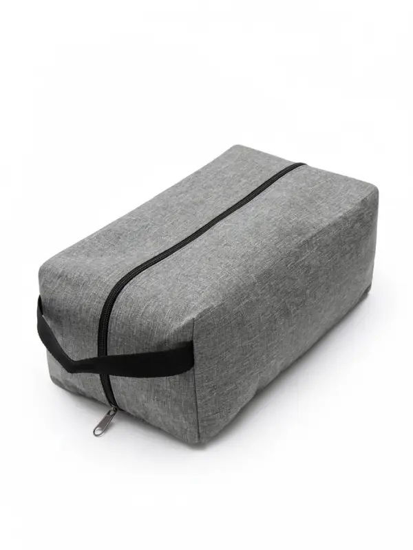 Сумка для обуви на молнии, 32&times;17&times;8 см, с ручкой, серая