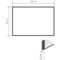 Доска пробковая 90х120 Attache деревянная рама