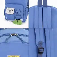 Рюкзак школьный на молнии, с карманами, с принтом, размер 30&times;12.5&times;44 см, синий