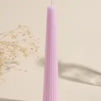Набор свечей, 3.5х23 см, 2 шт "Башня" светло-розовый 4х9,5х25 см