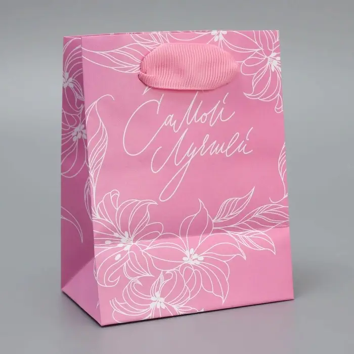 Пакет подарочный ламинированный, упаковка, «Самой лучшей», 9 х 12 х 6.5 см