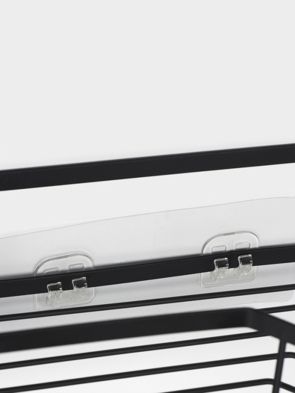 Набор угловых полок для ванной, 2 шт, цвет черный Набор угловых полок для ванной, 2 шт, цвет черный