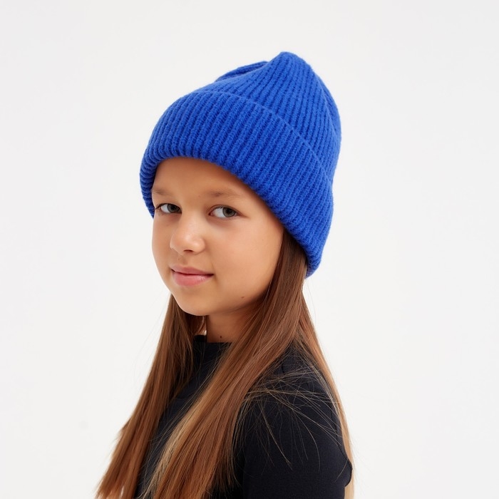 Шапка детская MINAKU, р-р 52-54 цв. синий Шапка детская MINAKU, р-р 52-54 цв. синий