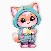 Ёлочная игрушка новогодняя «Котик», на Новый год, 4,5 х 7,3 см
