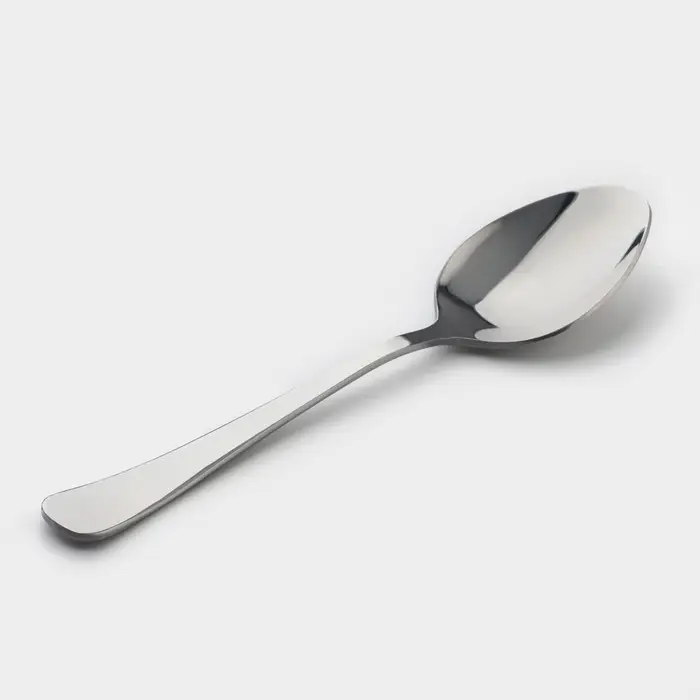 Ложка чайная &laquo;Росинка&raquo;, длина 13.7 см, толщина 1.8 мм, цвет серебряный