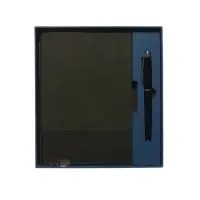 Ежедневник недатированный формат А5, 80л, линия, с ручкой, подар коробка, Зеленый