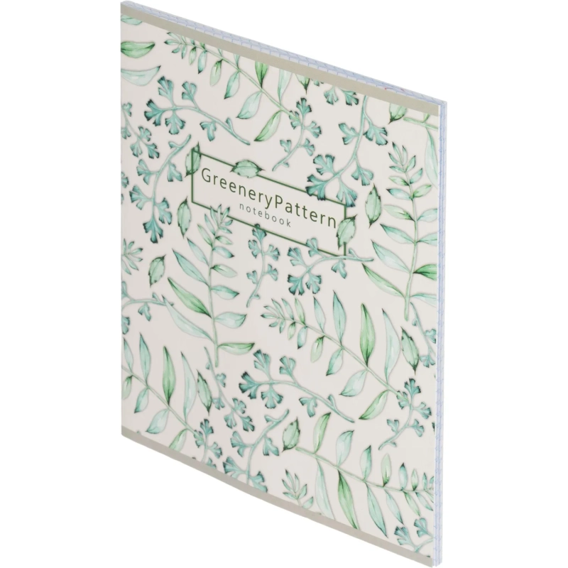 Бизнес-тетрадь Цветы А5 48л, клетка, обл. мел. картон, скрепка,белый