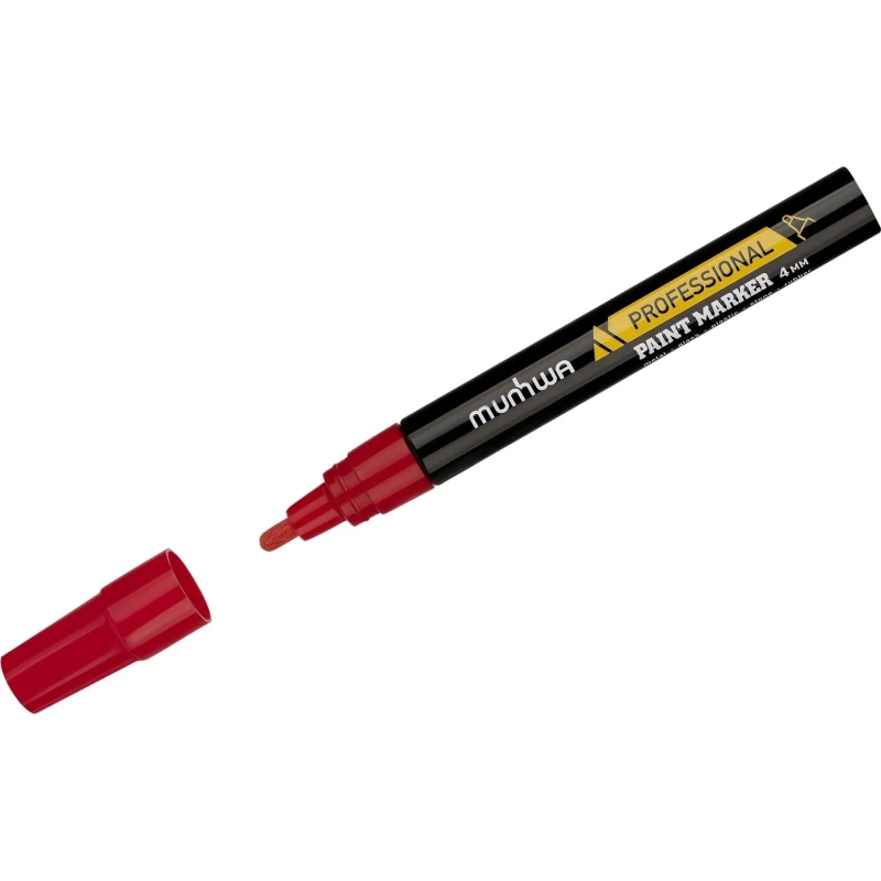 Маркер -краска MunHwa Professional Paint Markerкрасная, 4мм, нитро-основа