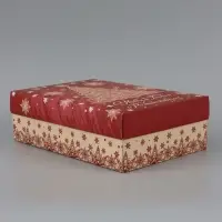 Коробка подарочная новогодняя складная, крышка-дно &laquo;Новогодняя ёлка&raquo; 30&times;20&times;9 см