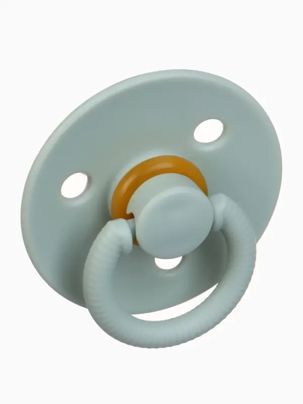 Набор классических пустышек, 2 шт., латекс, зелёный/серый, в контейнере, от 3 мес., M&B Набор классических пустышек, 2 шт., латекс, зелёный/серый, в контейнере, от 3 мес., M&B