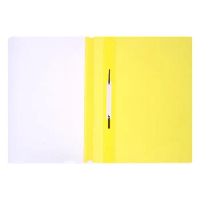 Папка-скоросшиватель Calligrata, А4, 120 мкм, жёлтая, прозрачный верх