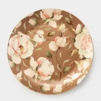 Тарелка WY Pink O'hara, d=27 см, фарфор, коричневая