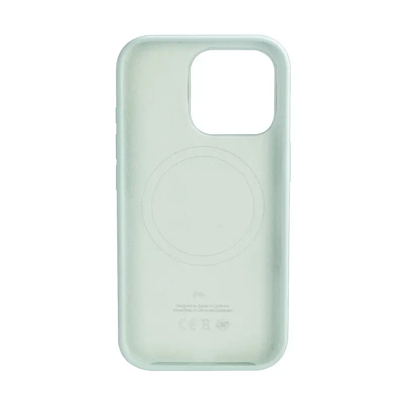 Чехол для iPhone 16 Pro Silicone Case 100% ORG Aquamarine (MagSafe + анимация NFC) c LOGO