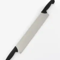 Нож для сыра с двумя ручками Sharp, лезвие 36.3 см, нержавеющая сталь, чёрная ручка