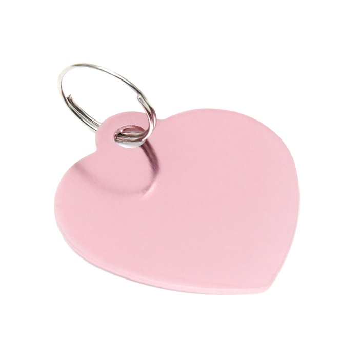 Адресник под гравировку  Адресник под гравировку "Сердечко" 3 х 3 см, фасовка 6 шт, микс