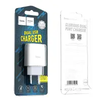 * Переходник C73A СЗУ на 2 USB 2.4A HOCO белый