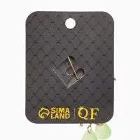 Брошь с жемчугом "Цветы", цвет светло-зеленый в золоте Брошь с жемчугом "Цветы", цвет светло-зеленый в золоте